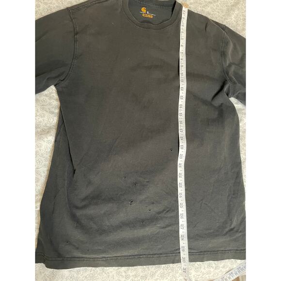 Carhartt Long Sleeve Logo Shirt Men’s Medium Black Workwear - Picture 4 of 5